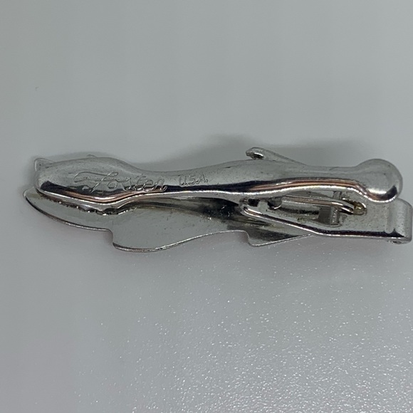 Vintage Foster USA Silver Leaf Tie Clip! - Picture 5 of 6